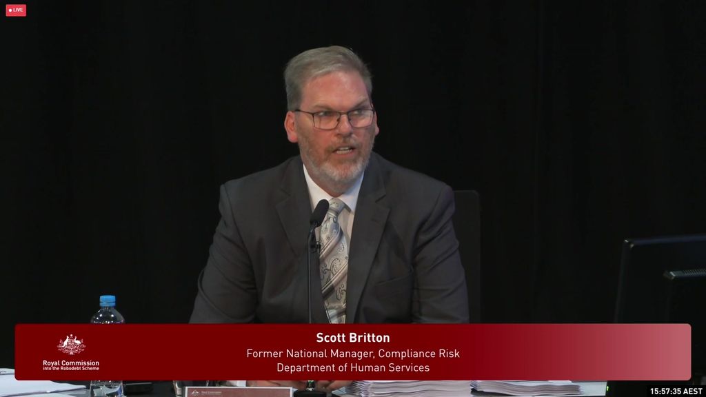 Scott Britton gives evidence at the Robodebt inquiry - ABC News