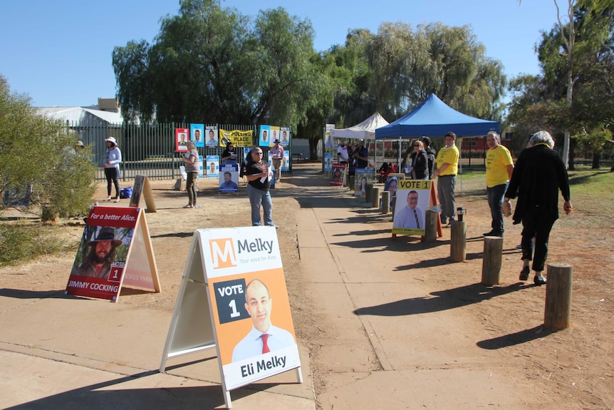 Voter turnout was down at polling stations around Alice Springs.