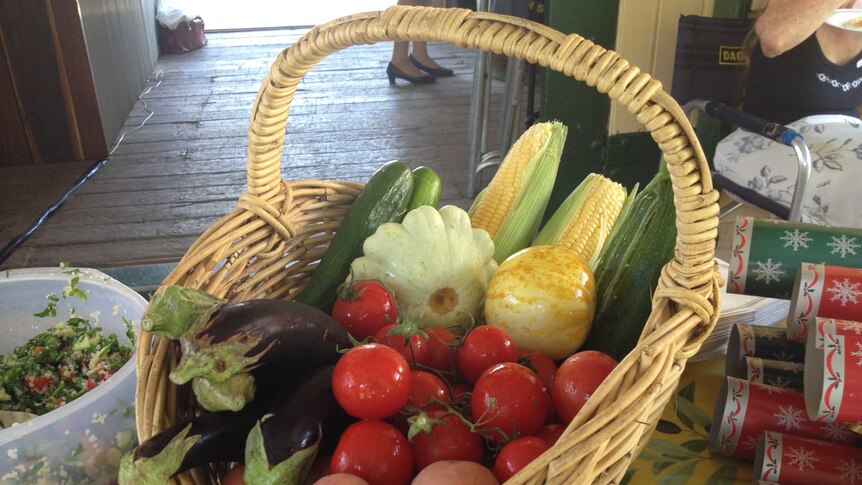 A basket of fruit or vegetables