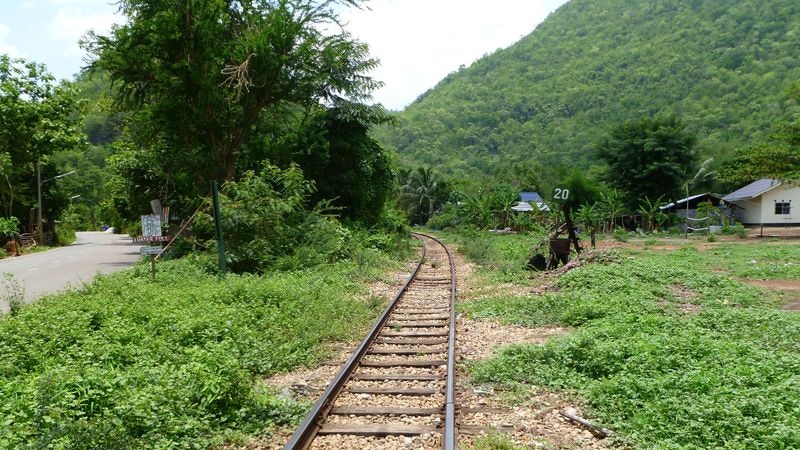 The Thai-Burma Railway in Thailand.