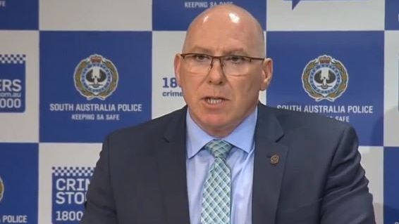 SA Police detective chief inspector Richard Lambert wearing a suit and glasses