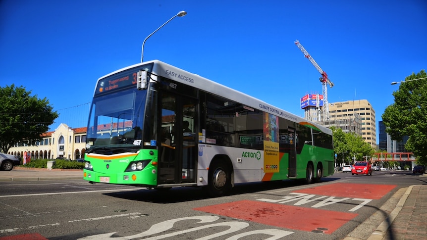 An ACTION bus in Canberra.