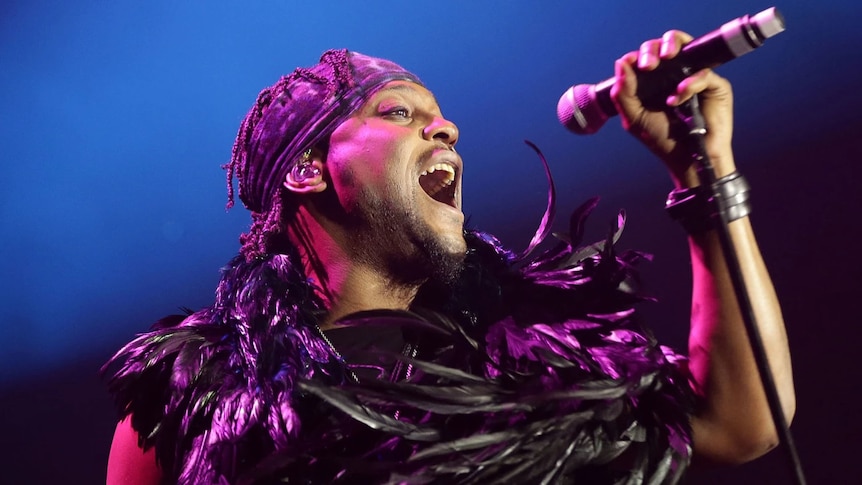 American soul singer D'Angelo performs live