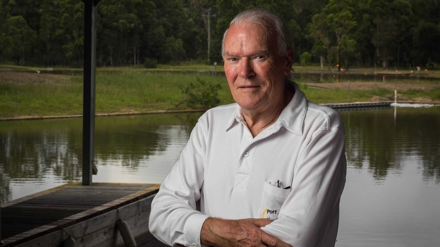 Cliff Beazley stands on his property.