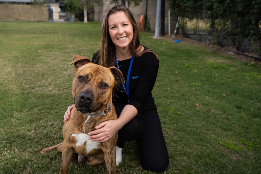 RSPCA's Rachel Woodrow with her dog