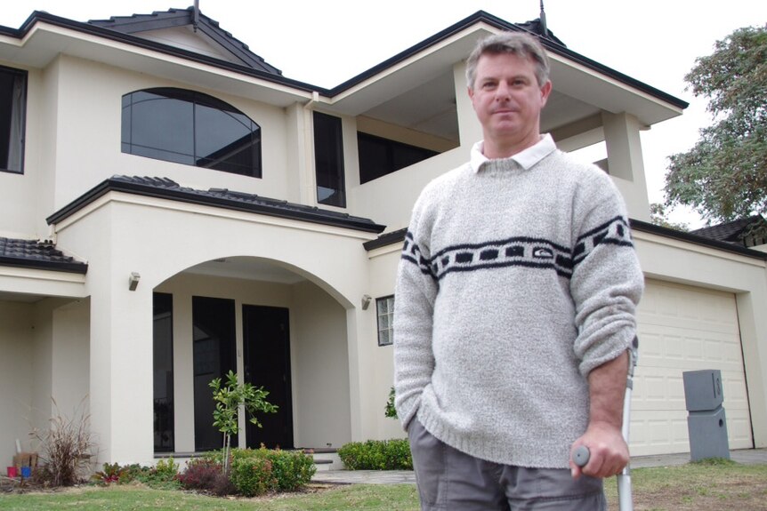 Homeowner Damon Smirke, whose house could be threatened by the Perth Freight Link