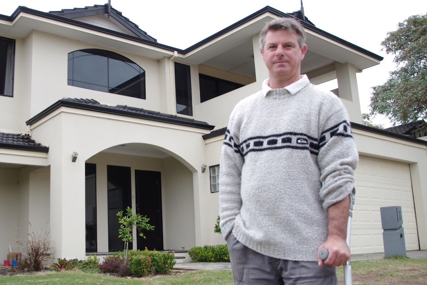 Homeowner Damon Smirke, whose house could be threatened by the Perth Freight Link