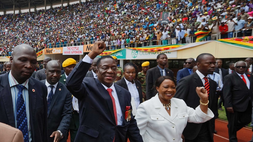 President-designate Mnangagwa arrives for inauguration
