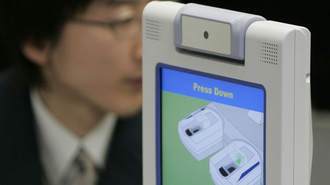 Biometric scanning of almost all foreigners entering Japan was introduced on Tuesday.