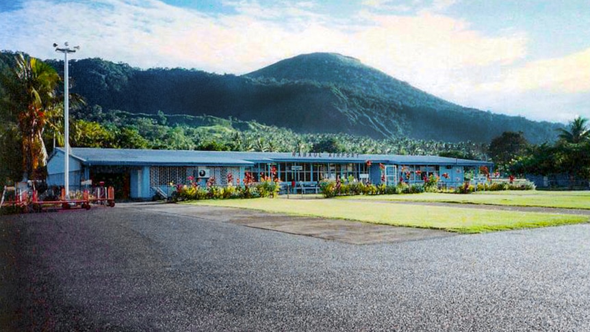 Rabaul airport before the 1994 eruption. (Supplied: Rabaul Historical Society)