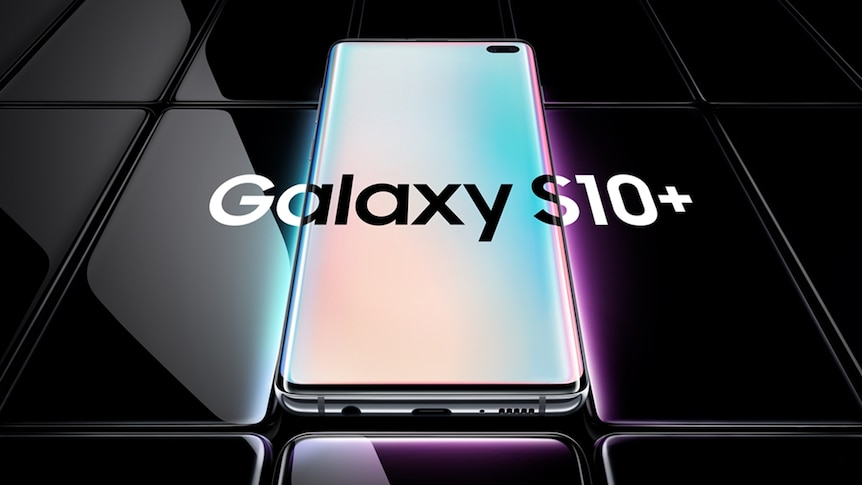 Promotional image of a Samsung Galaxy S10+ mobile phone