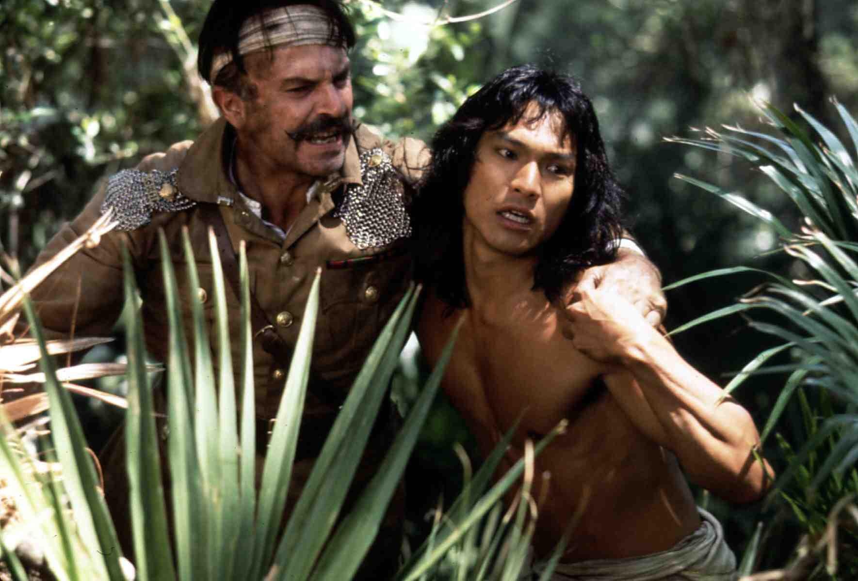 Movie still from the Jungle Book mogli and colonel 
