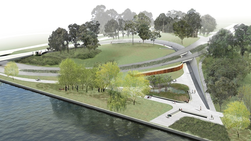 The underpass includes a 300 metre path connecting Kings Avenue to the existing path network next to Lake Burley Griffin.