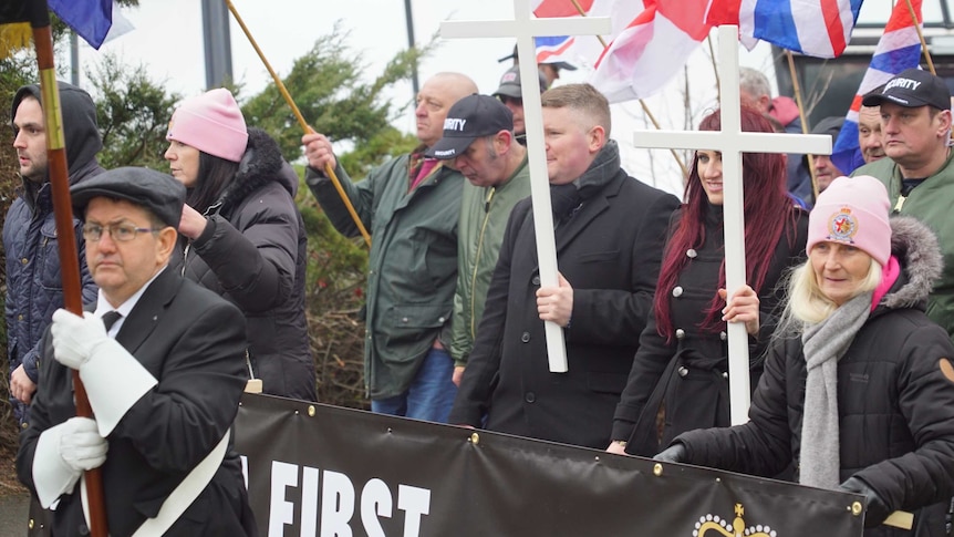 Europe correspondent James Glenday interviews leaders of fringe anti-Islam political group Britain First.