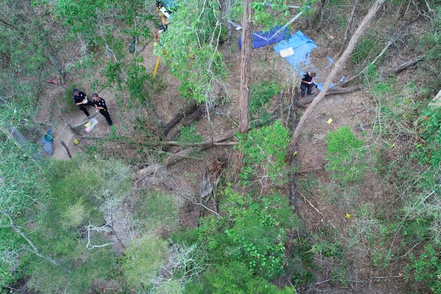 Aerial view of the Kybong scene