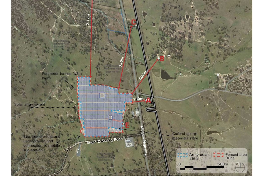 Williamsdale solar farm map