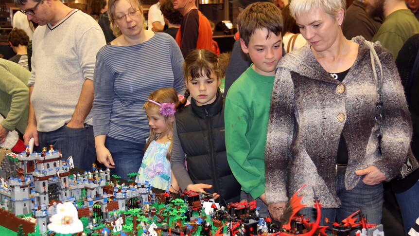 Large crowds turn out to see annual Canberra BrickExpo showcasing Lego construction.