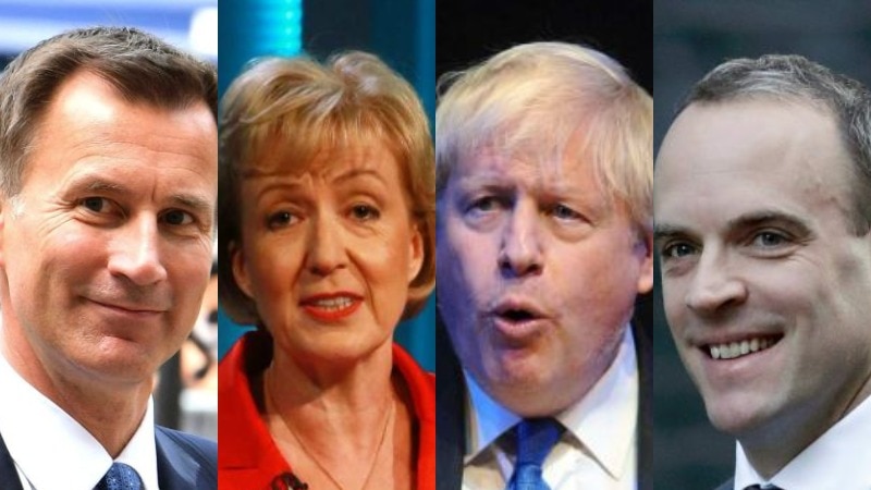 A composite of Jeremy Hunt, Andrea Leadsom, Boris Johnson, Dominic Raab