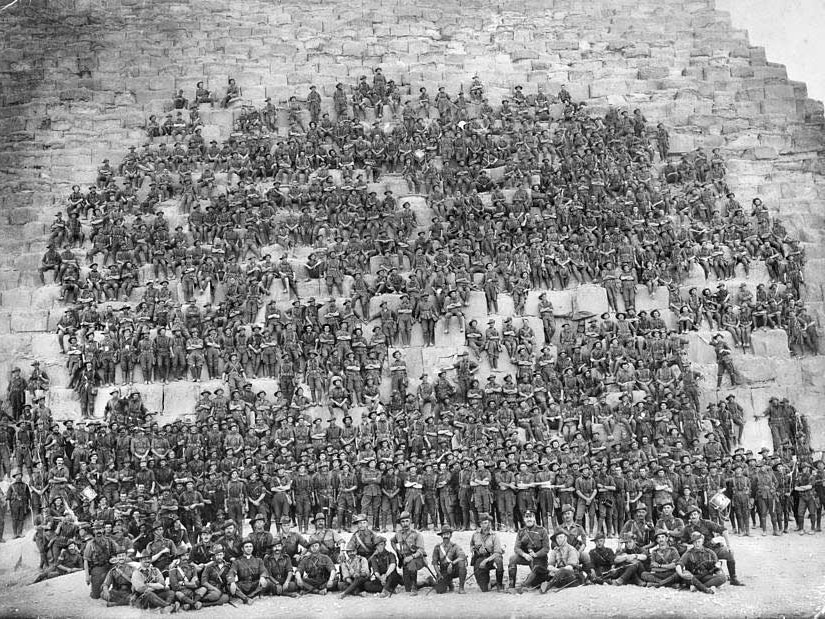 Men of the 11 Battalion in Egypt.