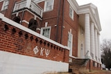 The Phi Kappa Psi fraternity house is seen on the University of Virginia campus
