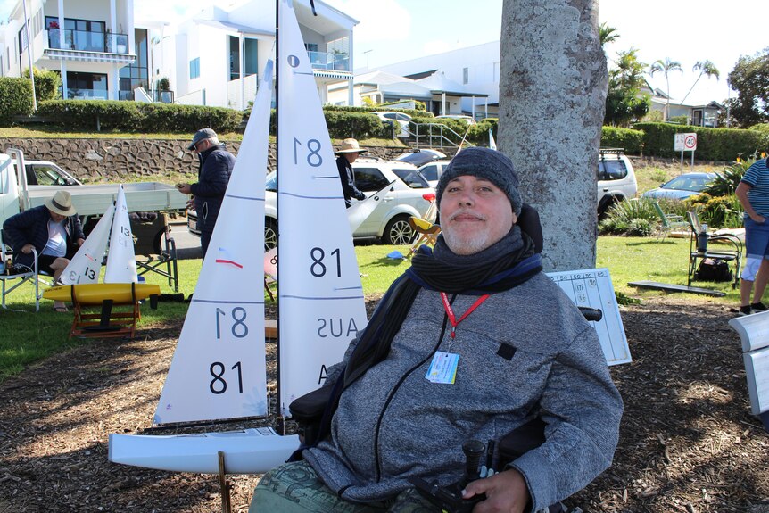 Eddie Cowell, member of Wynnum Manly radio-controlled model yacht club