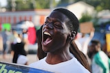 Demonstrators protest the killing of teenager Michael Brown on August 12, 2014 in Ferguson, Missouri.