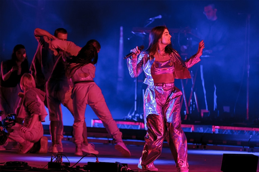 Lorde performing at the Amphitheatre live at Splendour In The Grass 2018