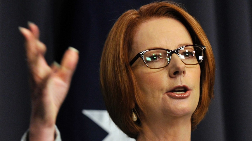 Gillard speaks explains her cabinet reshuffle to the press