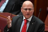 Arthur Sinodinos gestures as he speaks during Question Time.