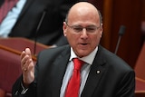 Arthur Sinodinos gestures as he speaks during Question Time.