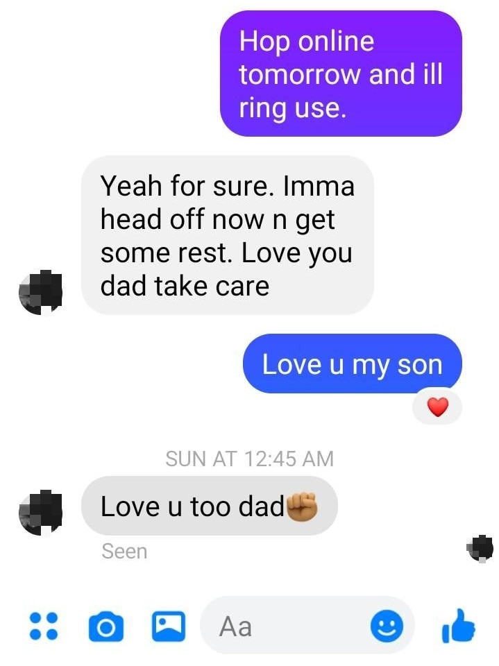 A screenshot of a text message conversation