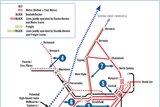 A map of the proposed metro network