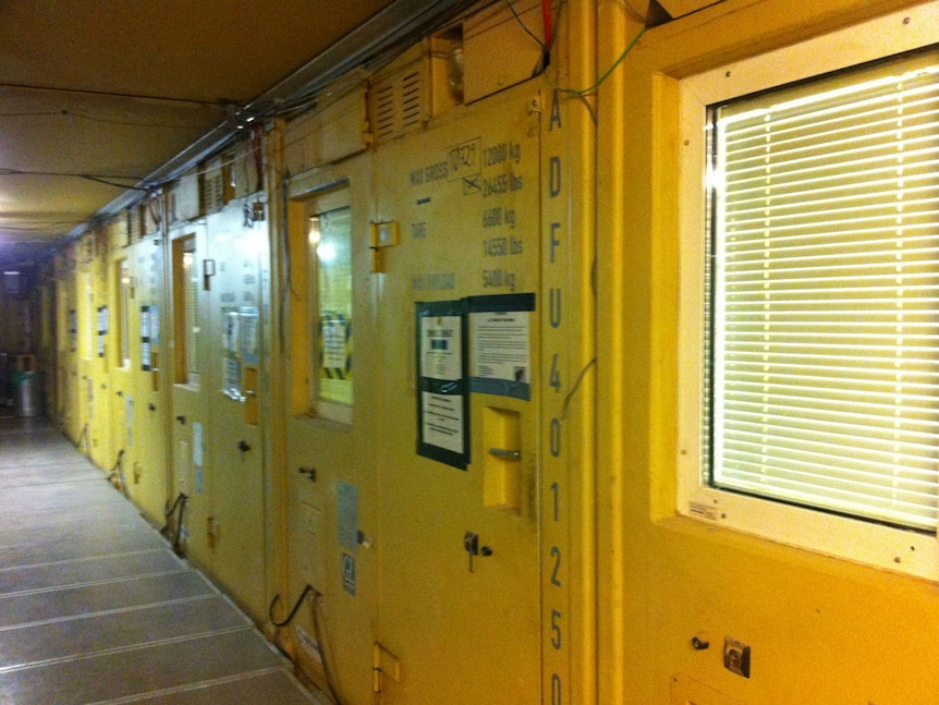 Accommodation for Australian troops at Tarin Kot in Afghanistan is vault-like to increase safety.