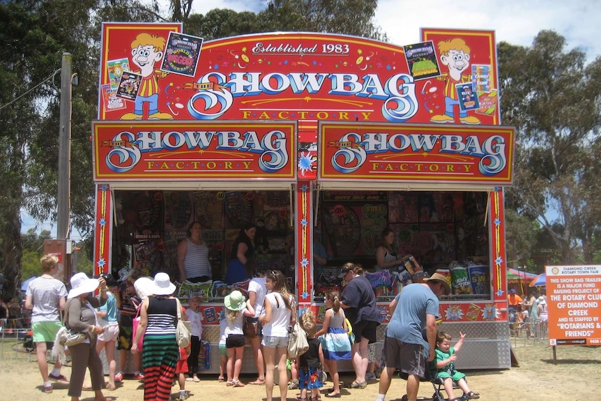 A show bag stall.