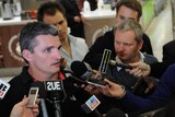 We must perform ... Ivan Cleary speaks to the media upon arrival in Sydney. (AAP: Dean Lewins)