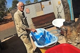 A man fills a bath with water