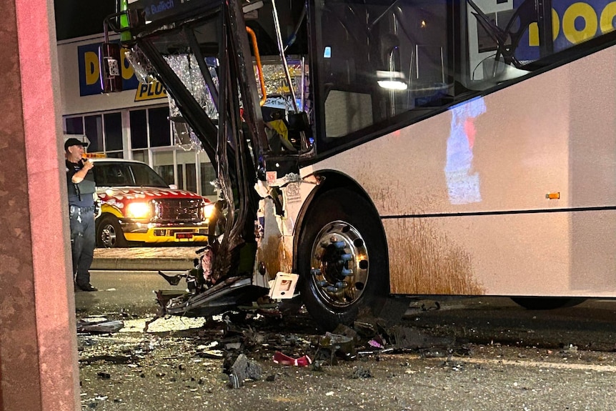 Damaged bus