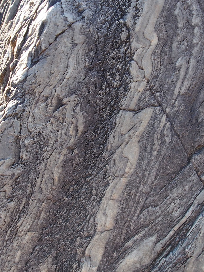 Exposed sediments at Lake Rowallan