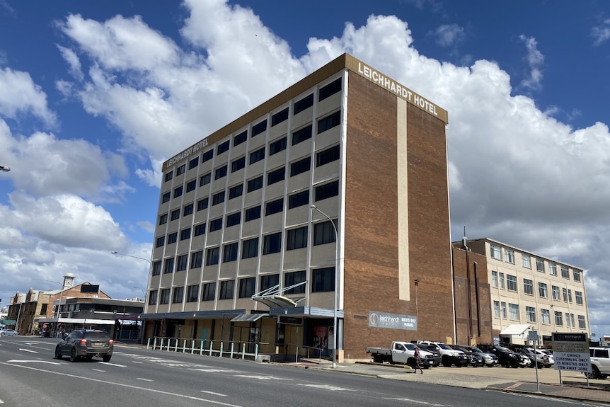 A large brick building