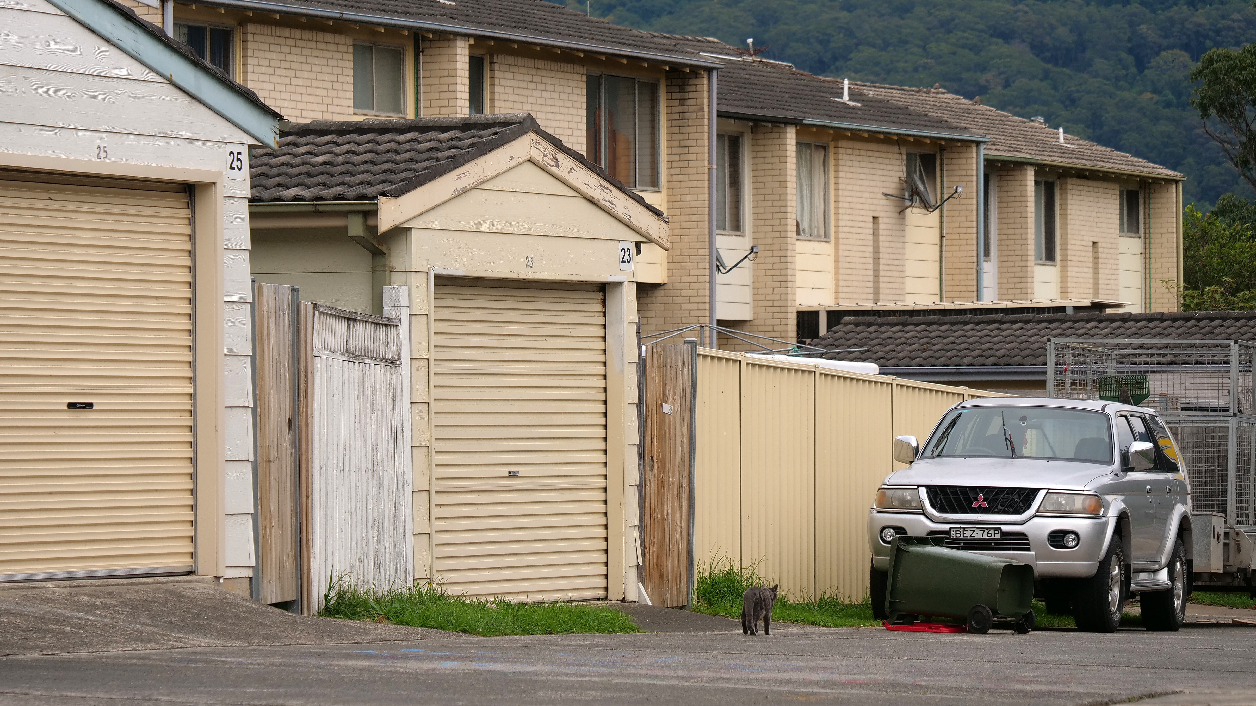 image of back alley and homes