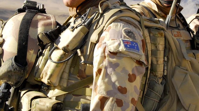 Australian soldiers patrol in Afghanistan