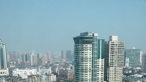 An aerial view of Shanghai