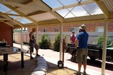 Residents of the Victorian town of Horsham start to sandbag their house