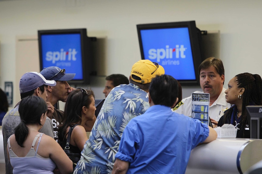Stranded passengers at Fort Lauderdale airport
