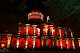 Victorian Supreme Court at night