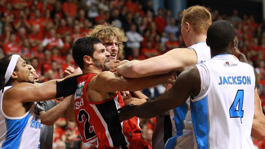 Tempers flared between the Wildcats and Breakers again.