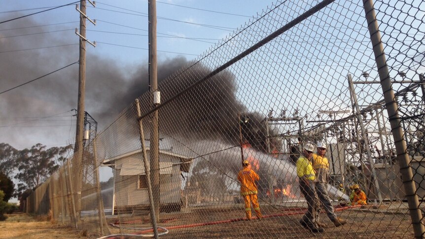 A fire at the power substation in Horsham.