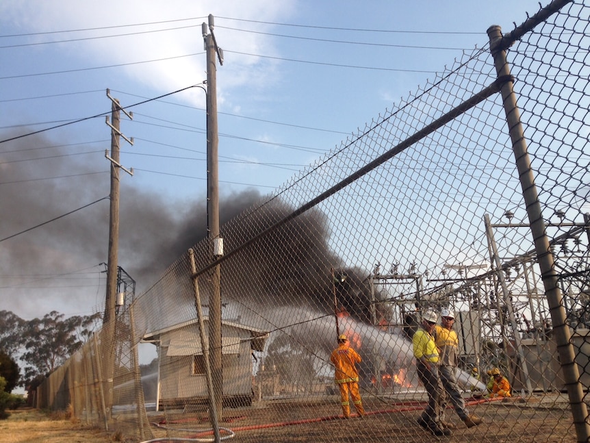 A fire at the power substation in Horsham.