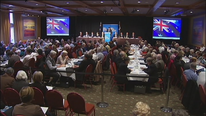 Delegates at the Tasmanian Liberal conference in Launceston.