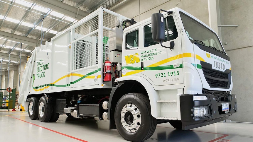 Australian electric garbage truck by SEA Electric.